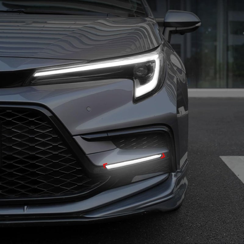 BINQIGOO Switchback White/Amber LED Front Fog Daytime Running Lamp Dynamic Flash LED Turn Signal light Compatible with Toyota Corolla 2024 SE XSE Hybrid Accessories - Image 1